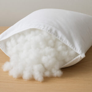 Relleno para almohadas o cojines.