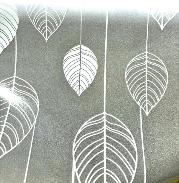 vinil vitral hojas blancas